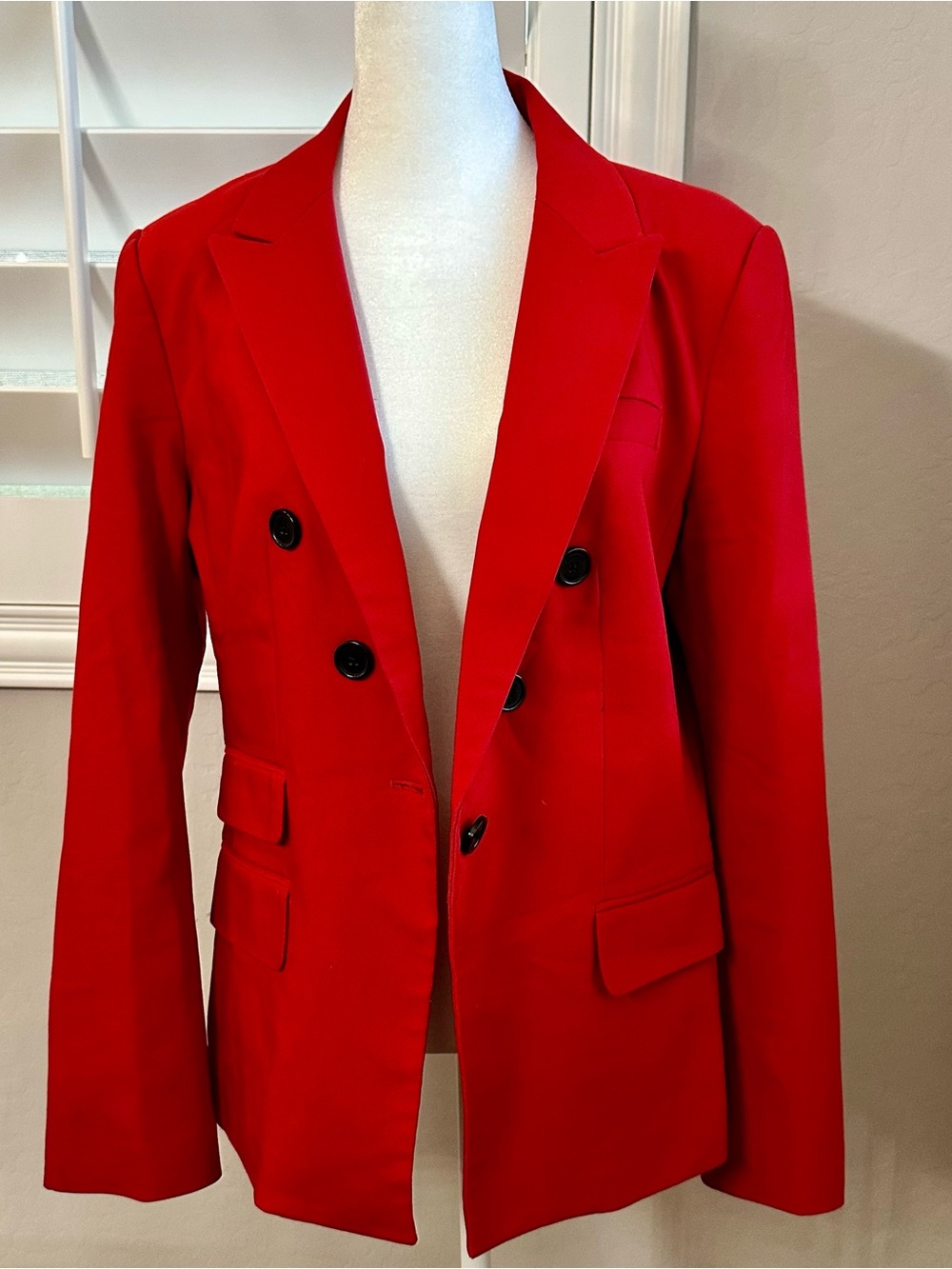 Beautiful Classic Double-Breasted Red Blazer